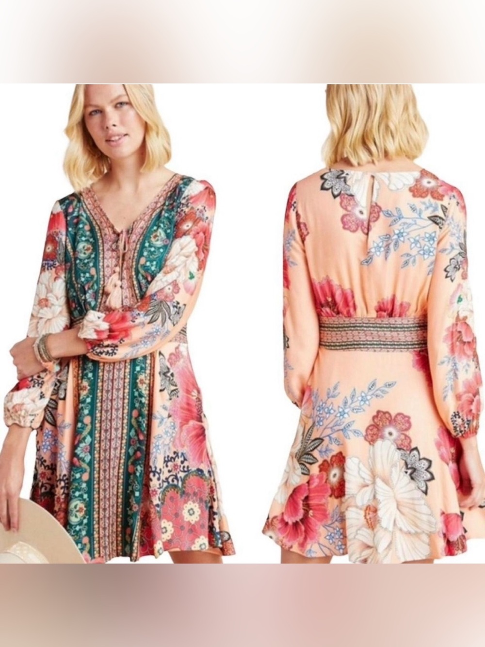 🧡Anthropologie x Farm Rio Topanga Mini Boho Dress 🧡